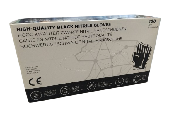 Nitril handschoenen | Medisch | Zwart | ABENA | Omdoos &aacute; 1.000 stuks