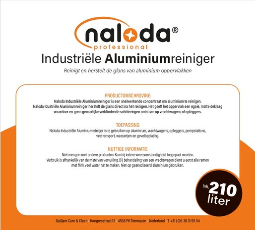 Industri&euml;le Aluminiumreiniger