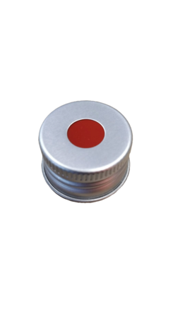 Rubber inlage | voor infuusfles met schroefdop | &Oslash;24 x 3mm | Rood