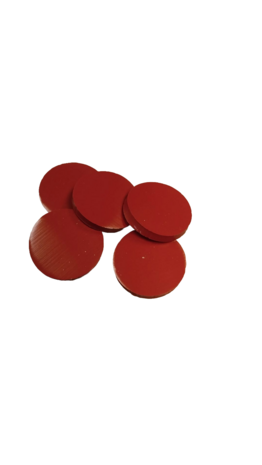 Rubber inlage | voor infuusfles met schroefdop | &Oslash;24 x 3mm | Rood