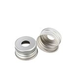 Schroefdop Aluminium Ø24mm met Gat | Infuusfles Accessoire 30ml & 100ml