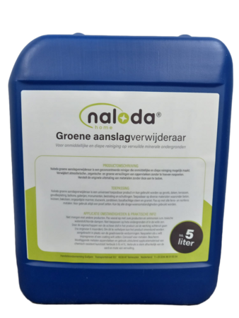 Naloda Groene Aanslagverwijderaar | Groene aanslag verwijderen zonder schrobben | Concentraat | 5 liter