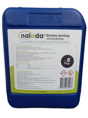 Naloda Groene Aanslagverwijderaar | Groene aanslag verwijderen zonder schrobben | Concentraat | 5 liter