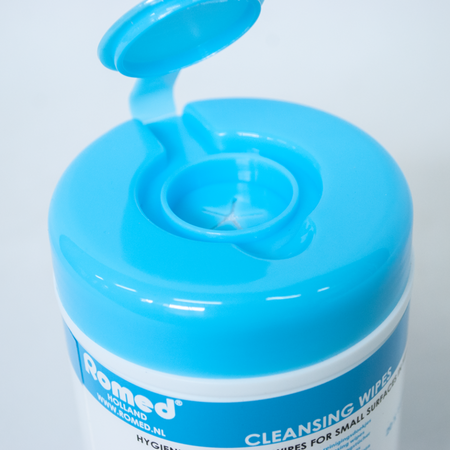 Alcoholdoekjes in dispenser | Romed | 110 stuks