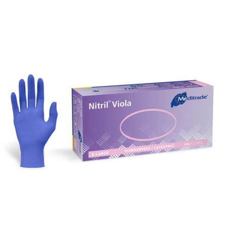 Nitril Handschoenen Paars – Meditrade Viola | Professionele Handschoenen | 100 stuks | Latexvrij