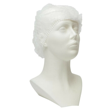 Haarnetjes Oxxa Cover 2030 baret | pannekoekmodel | PP | Wit | Ø 53cm | 100 stuks