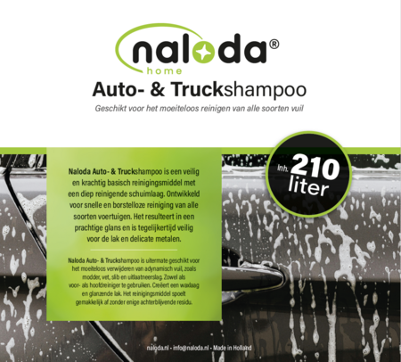 210L Naloda autoshampoo en truckshampoo met wax | Concentraat | 210 liter