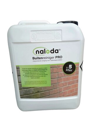 Naloda® Terras- & Gevelreiniger - Buitenreiniger PRO | Groene aanslag verwijderen zonder schrobben | Concentraat | 5 liter 