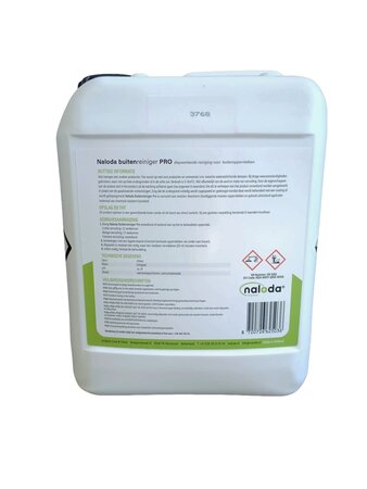 Naloda® Terras- & Gevelreiniger - Buitenreiniger PRO | Groene aanslag verwijderen zonder schrobben | Concentraat | 5 liter 